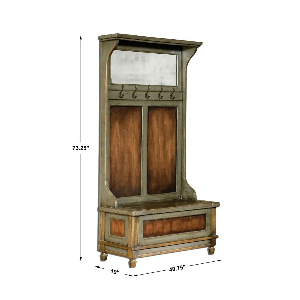 Uttermost Distressed Charcoal Riyo Hall Tree