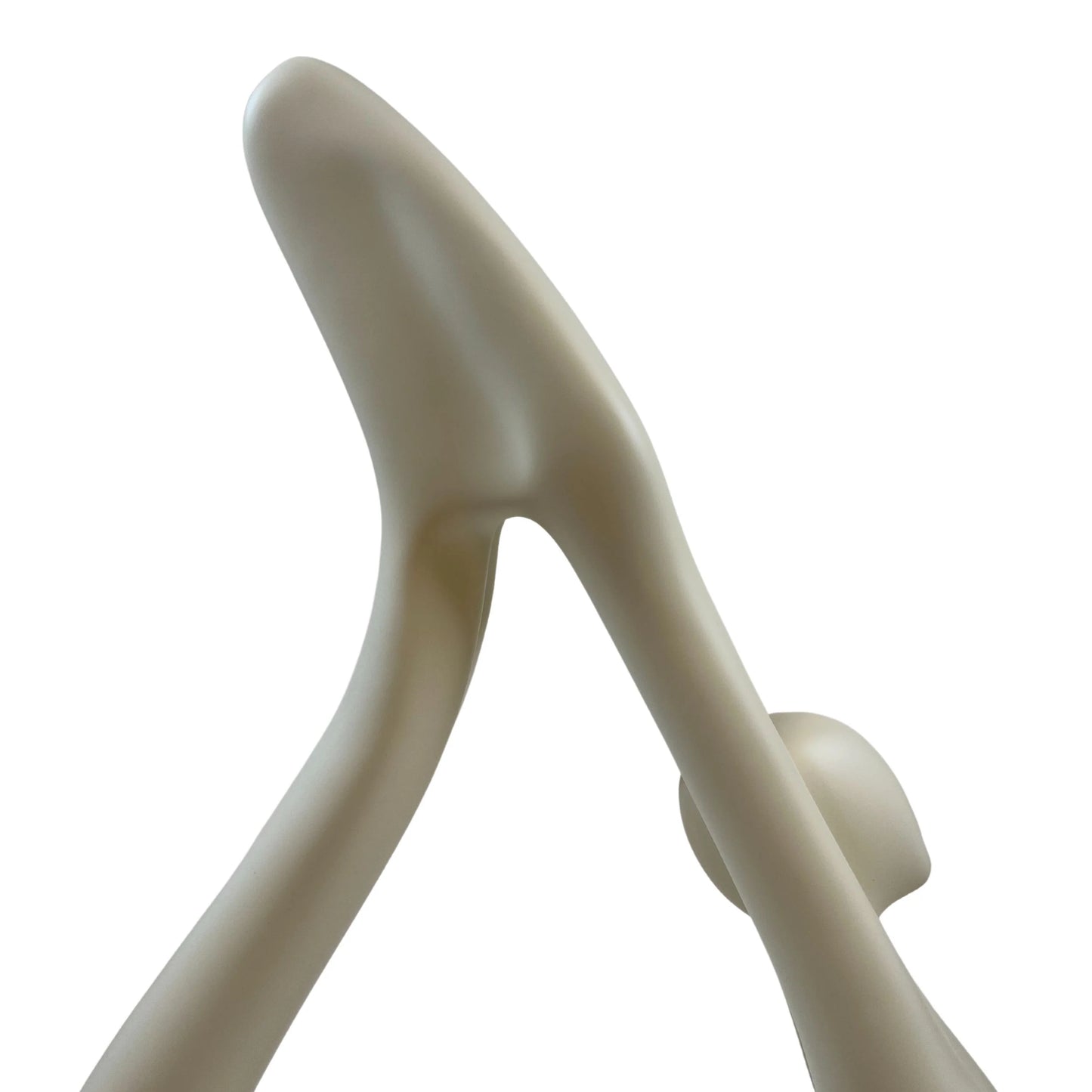 Yoga Floor Sculpture White With Black Base