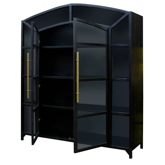 EBONY Large Pinewood Display Cabinet