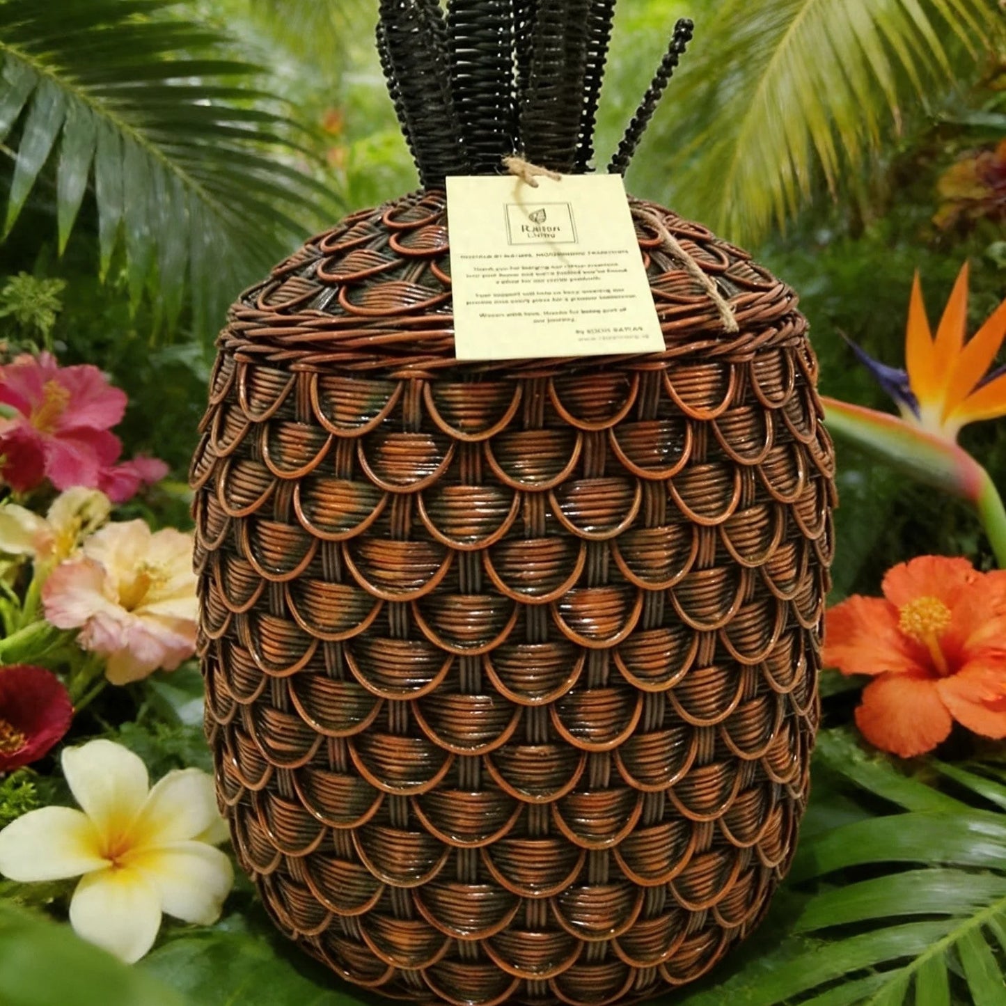Pineapple Storage Basket Bronze (M) SE