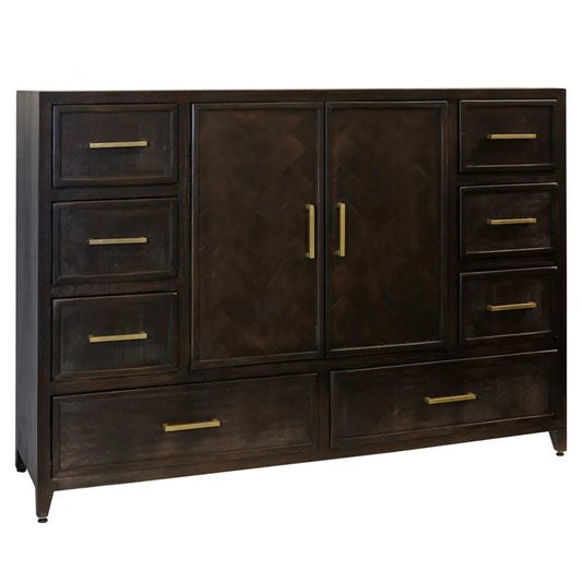 BURNT UMBER Wood Wardrobe Console