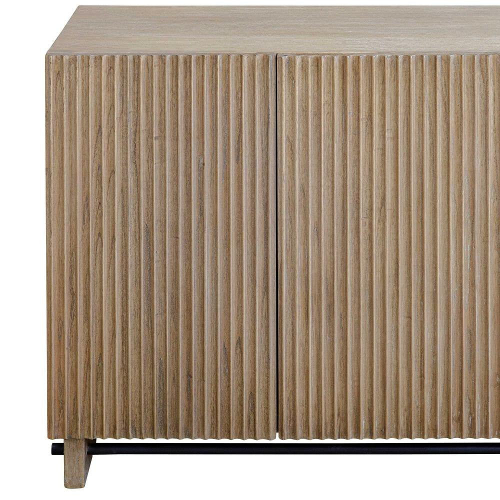 Uttermost Natural Wood 4 Door Cabinet