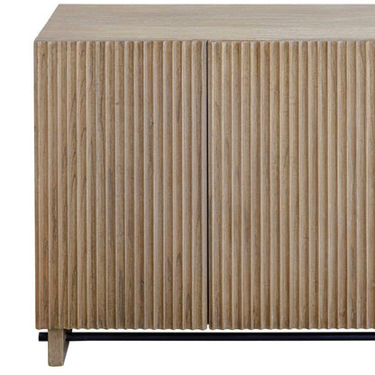 Uttermost Natural Wood 4 Door Cabinet