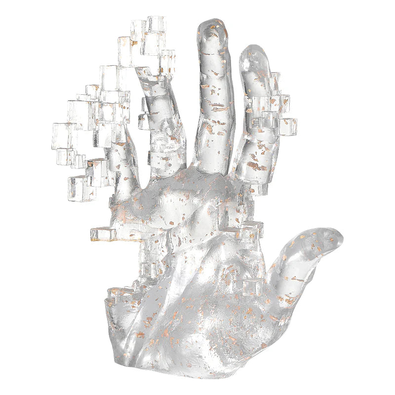 Pixel Hand // Clear Mix Gold