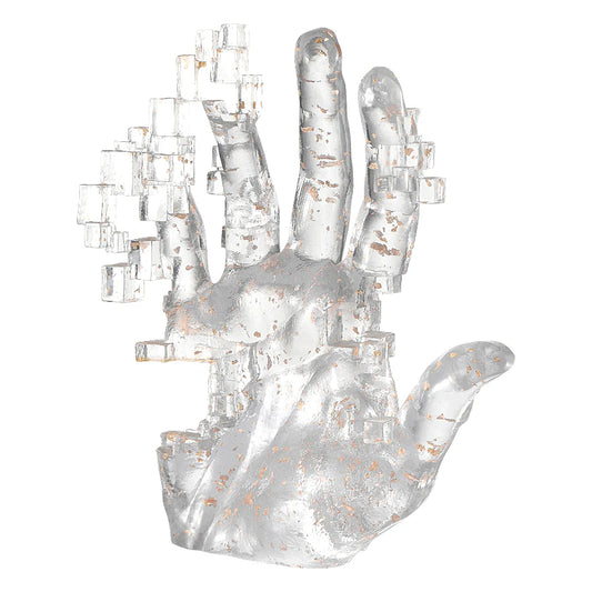 Pixel Hand // Clear Mix Gold