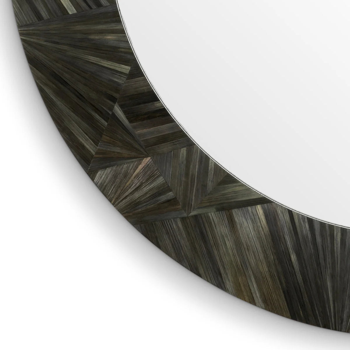 Mirror Cassara Straw Marquetry Charcoal