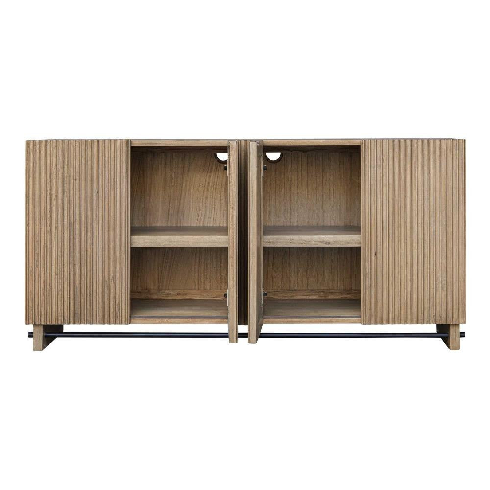 Uttermost Natural Wood 4 Door Cabinet