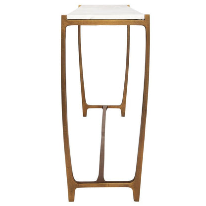 Uttermost Affinity White Marble Console Table