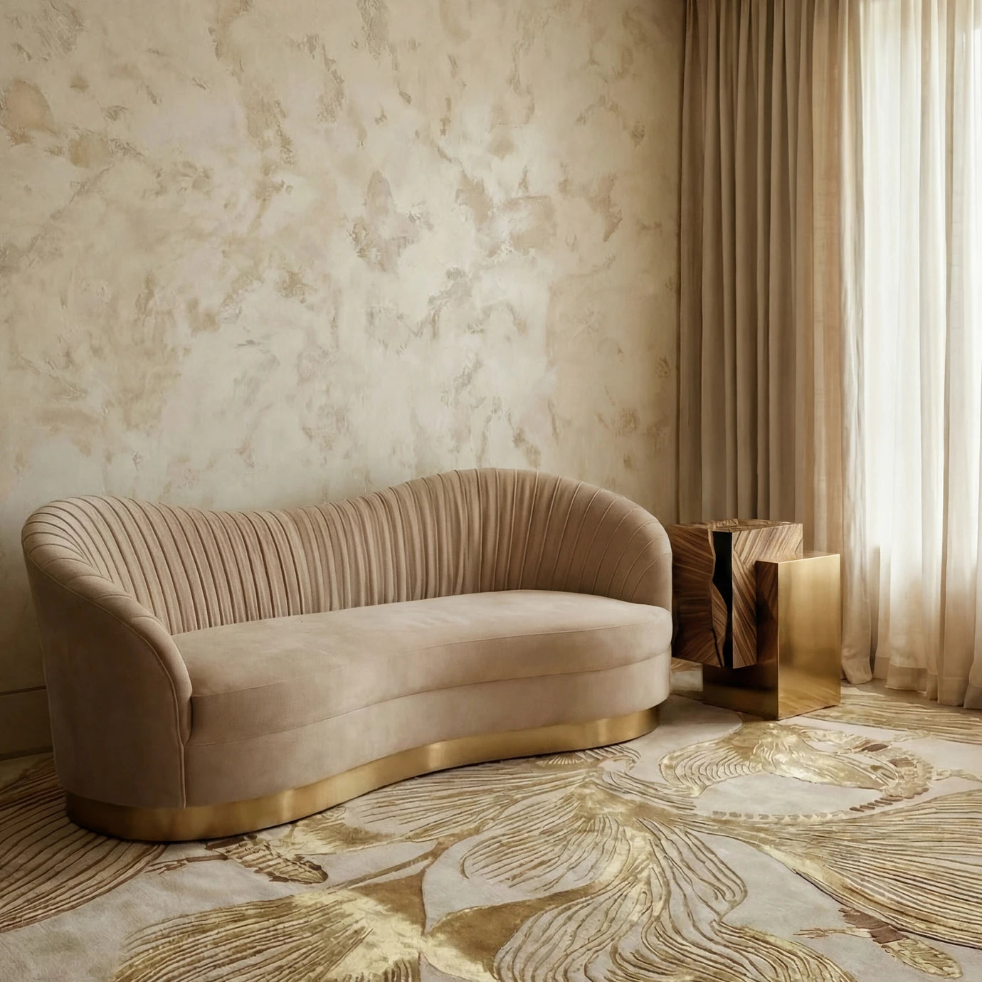 Flora Golden Rug