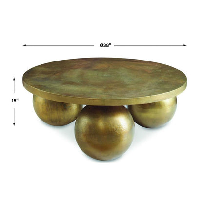 Uttermost Triplet Antique Brass Coffee Table