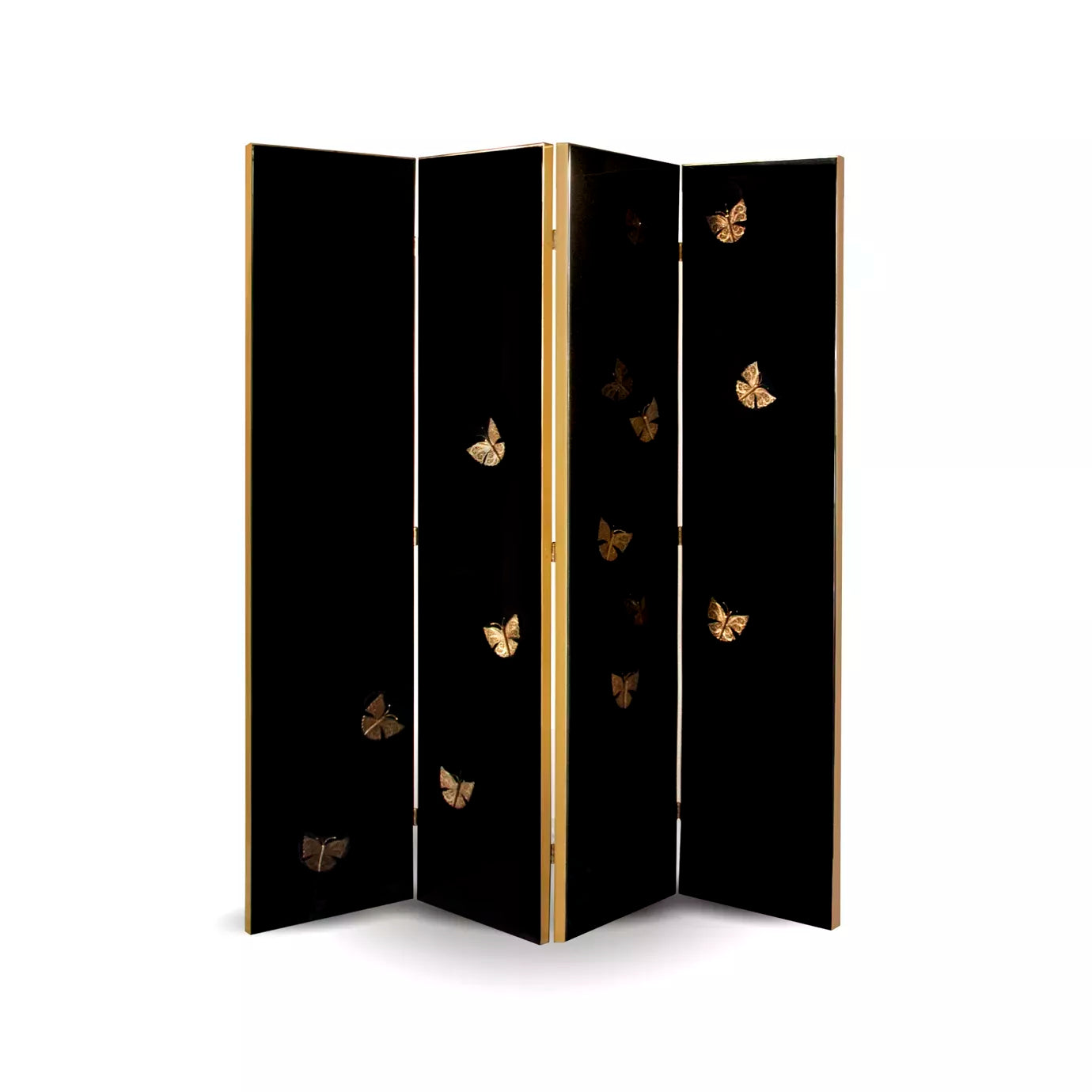 Euphoria Black Lacquer Metal Frame Screen