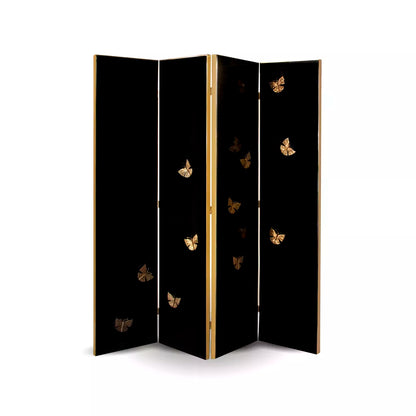 Euphoria Black Lacquer Metal Frame Screen