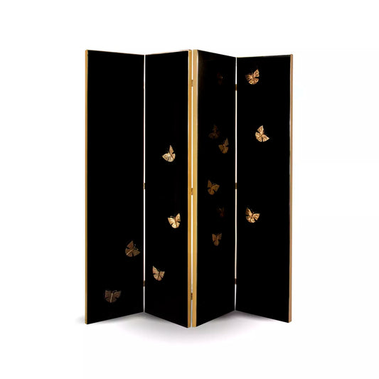 Euphoria Black Lacquer Metal Frame Screen