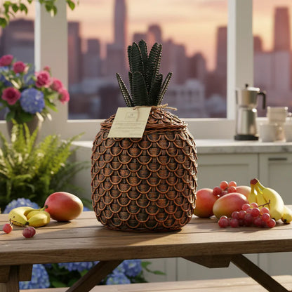 Pineapple Storage Basket Bronze (S) SE