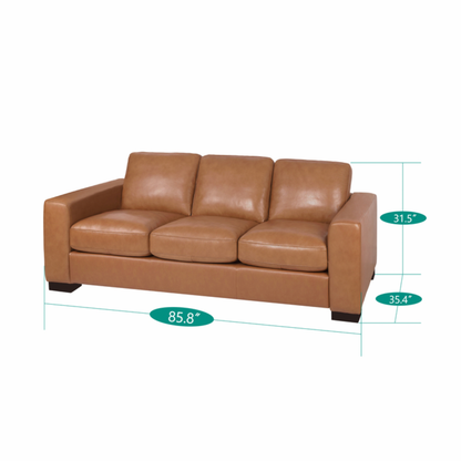 Freya Genuine Leather Sofa Set of 3