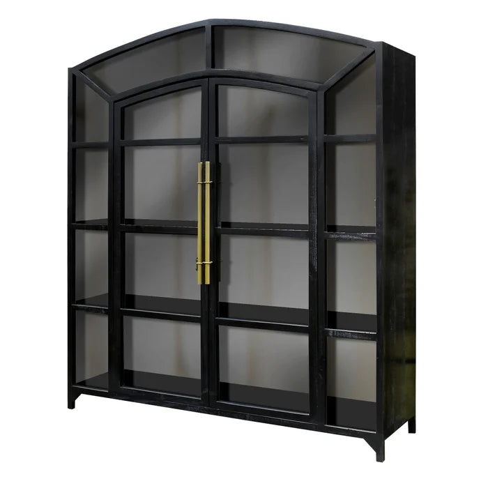 EBONY Large Pinewood Display Cabinet