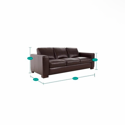 Oversized Genuine Leather 3 Seater Sofa