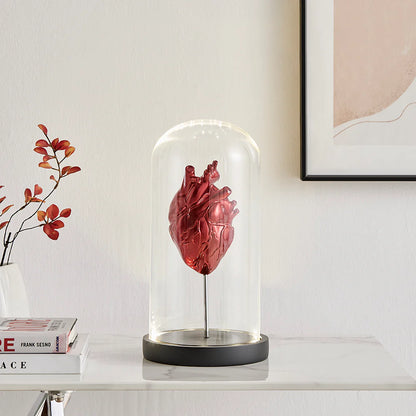 Heart In A Box Resin And Glass LED Sculpture