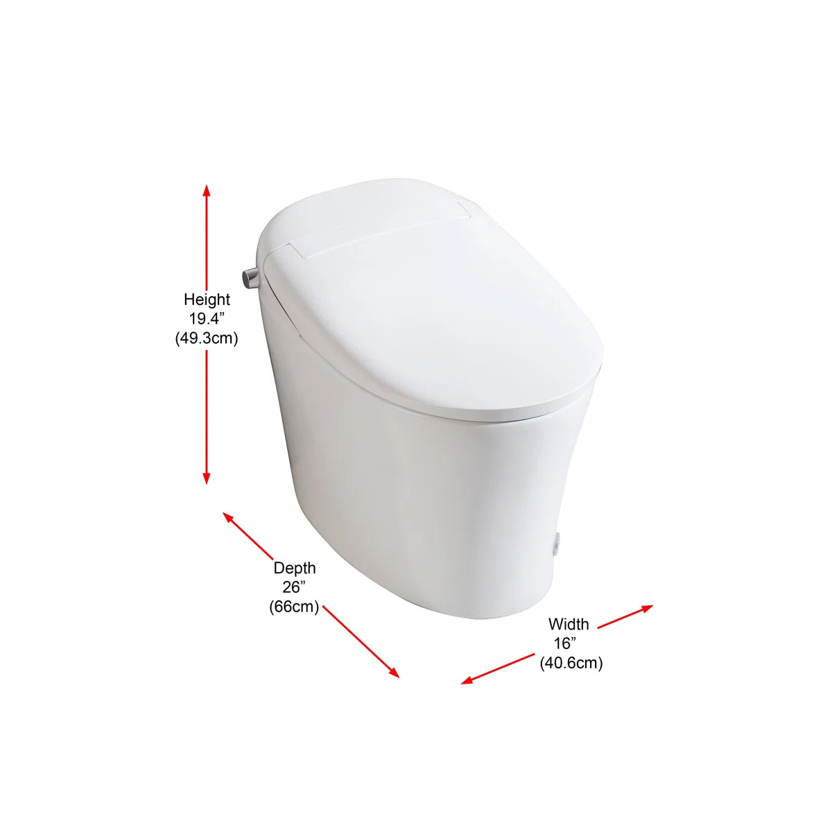 Elegant Kitchen and Bath Smart Round Bidet Toilet
