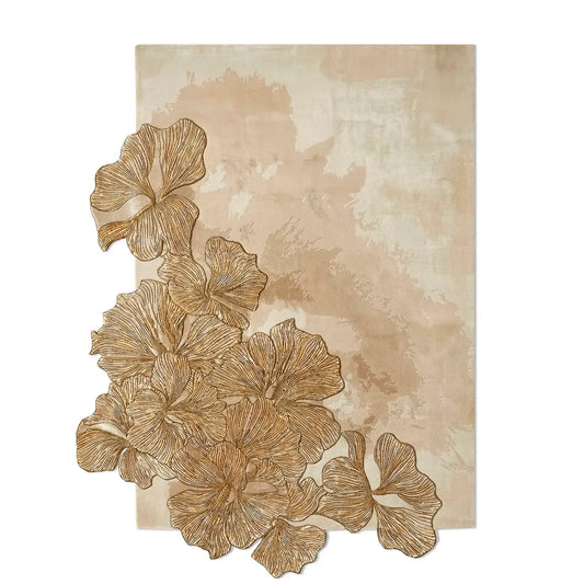 Hibiscus Bronze Rectangle Rug