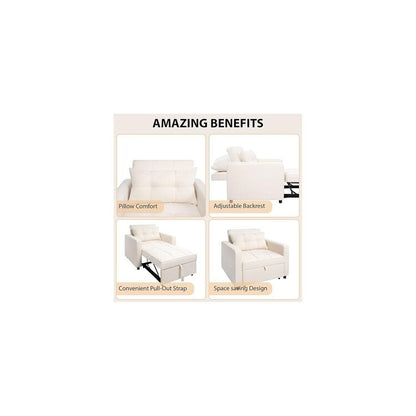3-in-1 Folding Sofa Bed with Adjustable Backrest