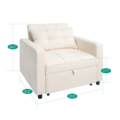 3-in-1 Folding Sofa Bed with Adjustable Backrest