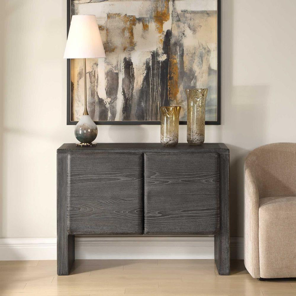 Uttermost Dark Stain 2 Door Cabinet