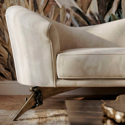 Colette Floral Metal Base Sofa