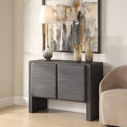 Uttermost Dark Stain 2 Door Cabinet