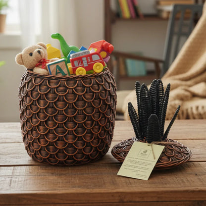 Pineapple Storage Basket Bronze (S) SE
