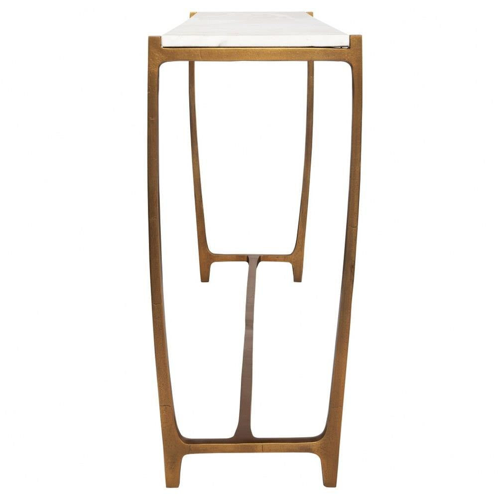 Uttermost Affinity White Marble Console Table