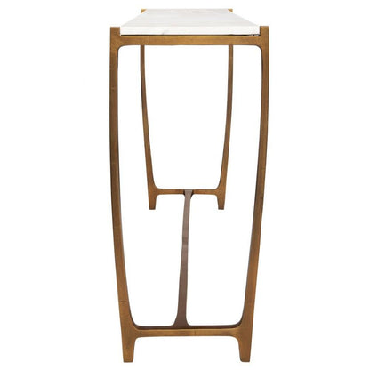 Uttermost Affinity White Marble Console Table