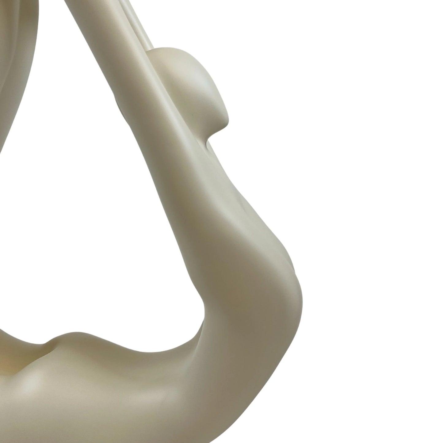 Yoga Floor Sculpture White With Black Base