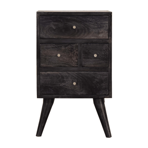 4 Drawer Multi Chestnut Nightstand