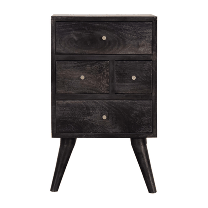4 Drawer Multi Chestnut Nightstand