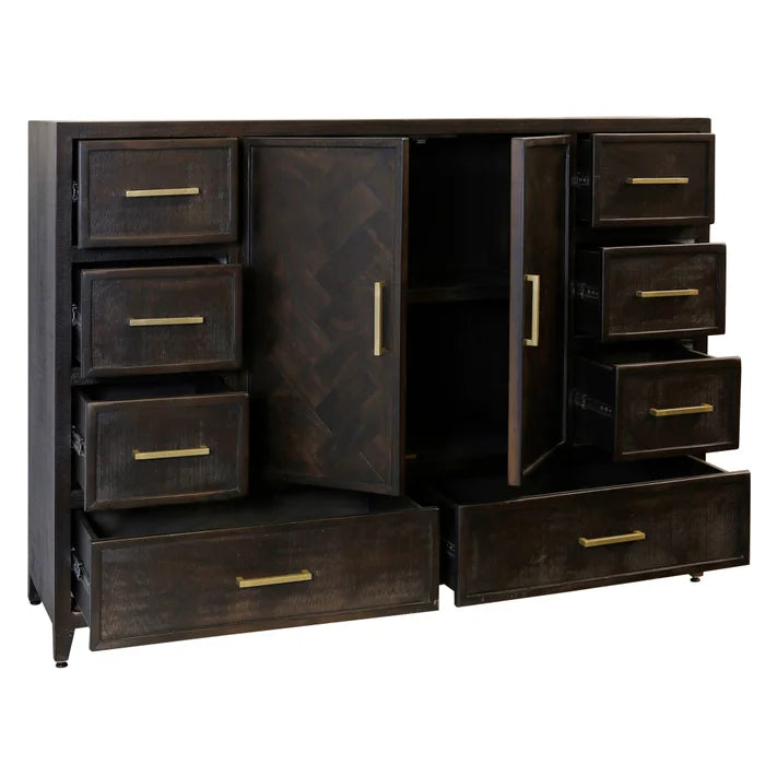 BURNT UMBER Wood Wardrobe Console