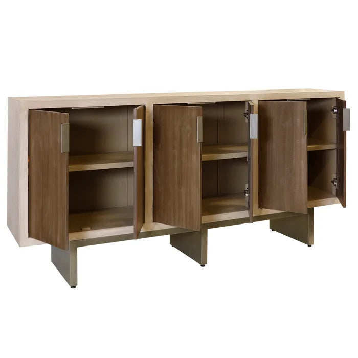 Natural & Cherry Console