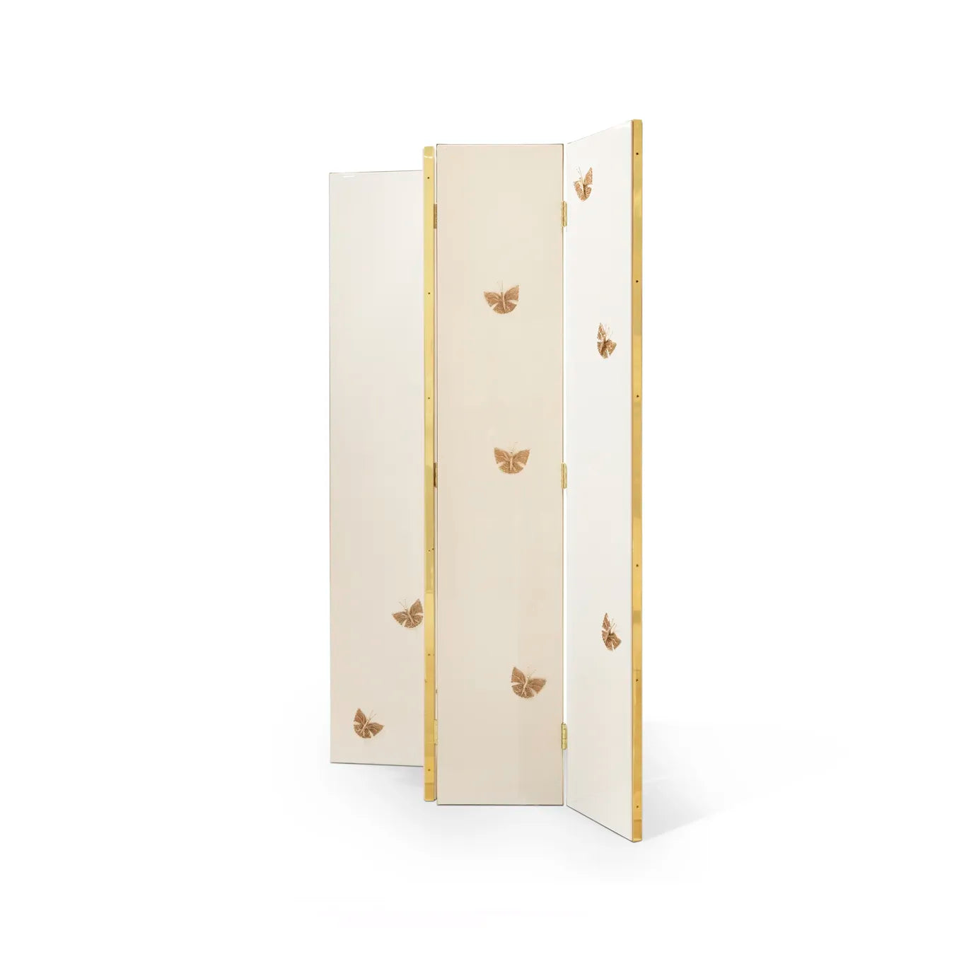 Euphoria Cream Lacquer Metal Frame Screen