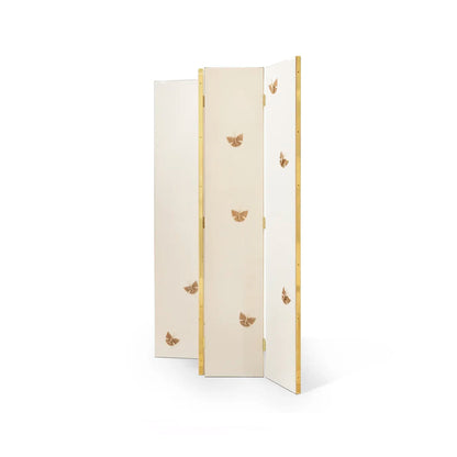Euphoria Cream Lacquer Metal Frame Screen