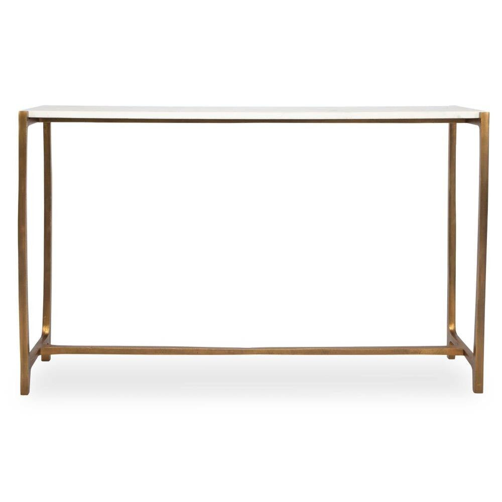 Uttermost Affinity White Marble Console Table