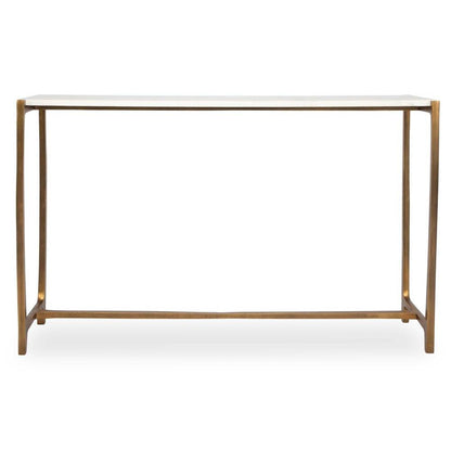 Uttermost Affinity White Marble Console Table