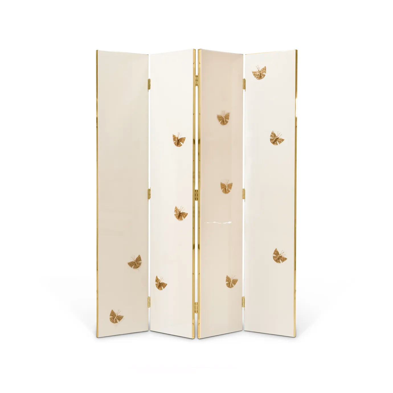 Euphoria Cream Lacquer Metal Frame Screen