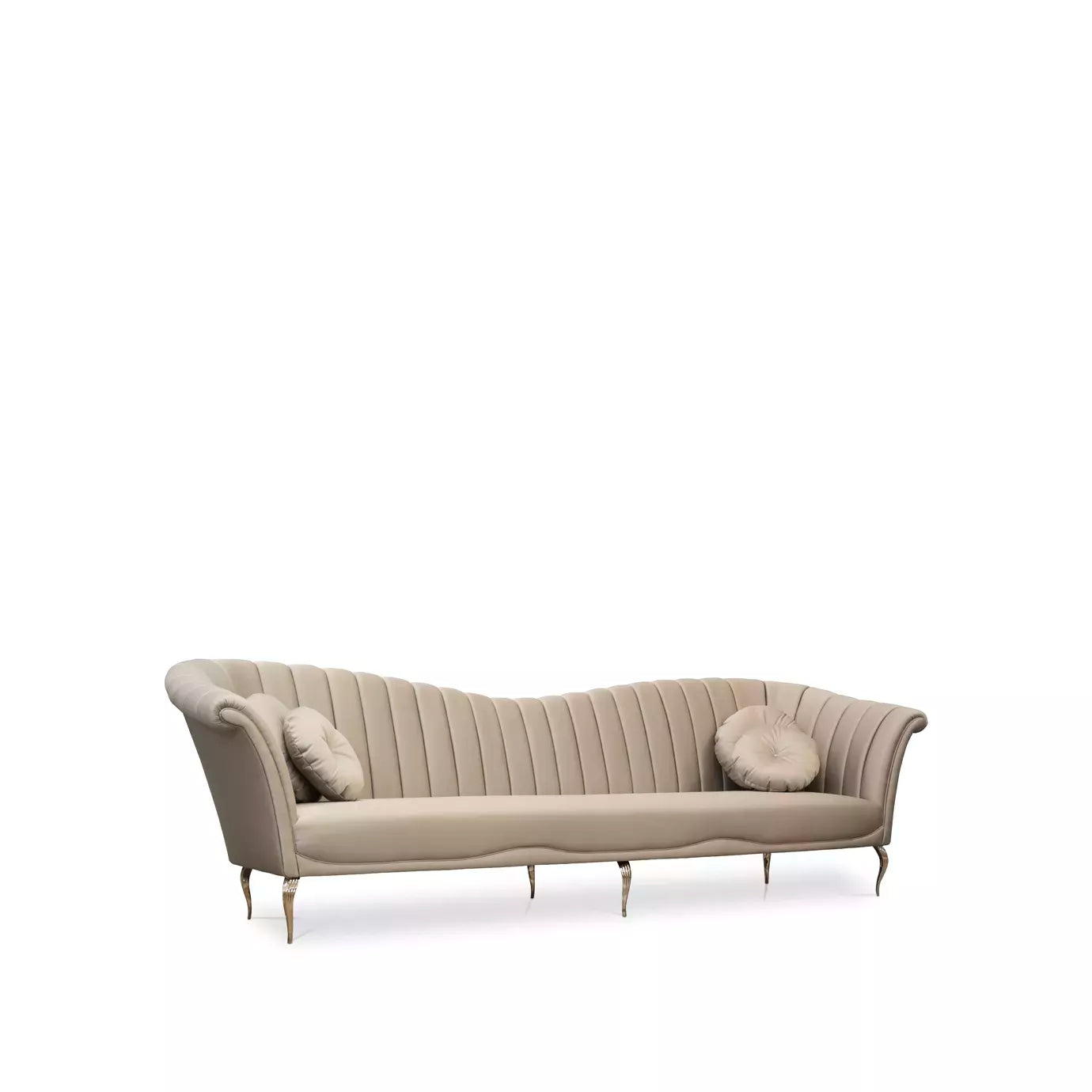 Long Caprichosa Metal Base Sofa