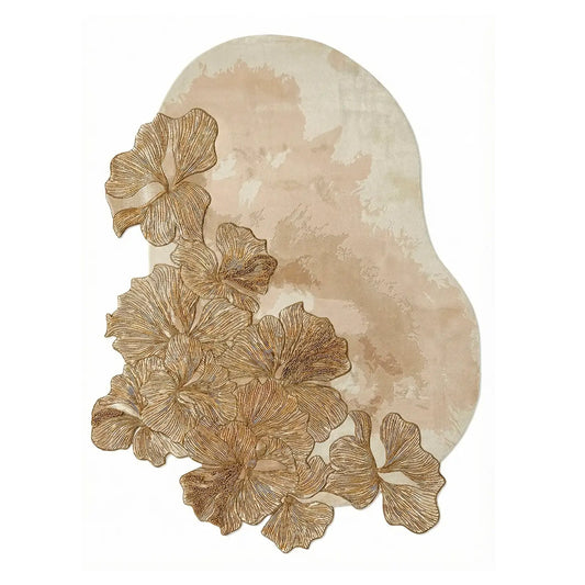 Hibiscus Bronze Oval Rug