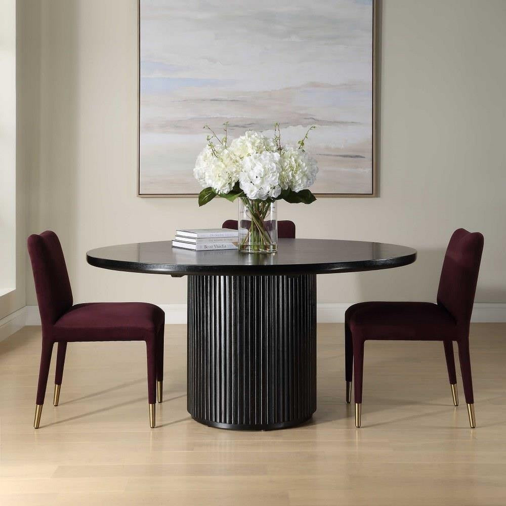 Uttermost Round Black Dining Table