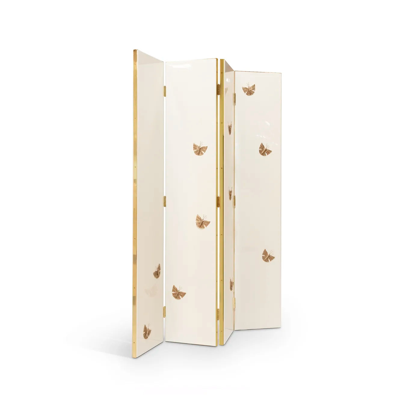 Euphoria Cream Lacquer Metal Frame Screen