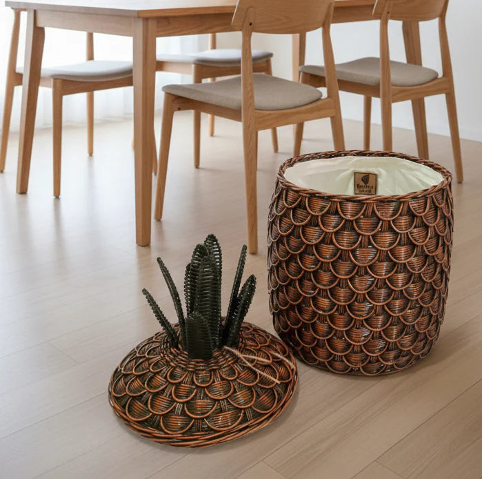 Pineapple Storage Basket Bronze (M) SE