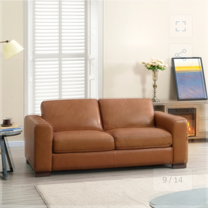 Freya Genuine Leather Sofa Set of 3