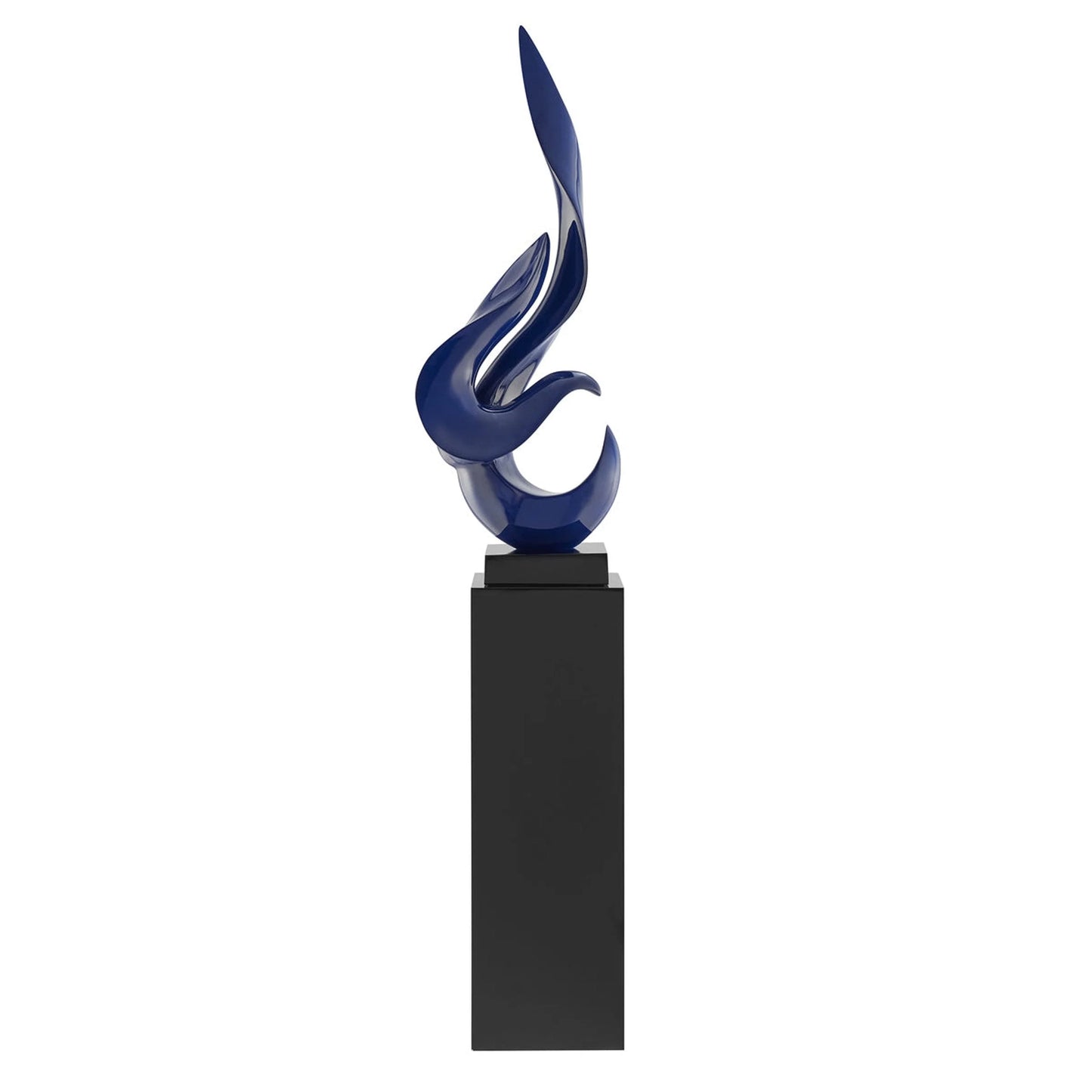 Flame Floor Sculpture With Black Stand