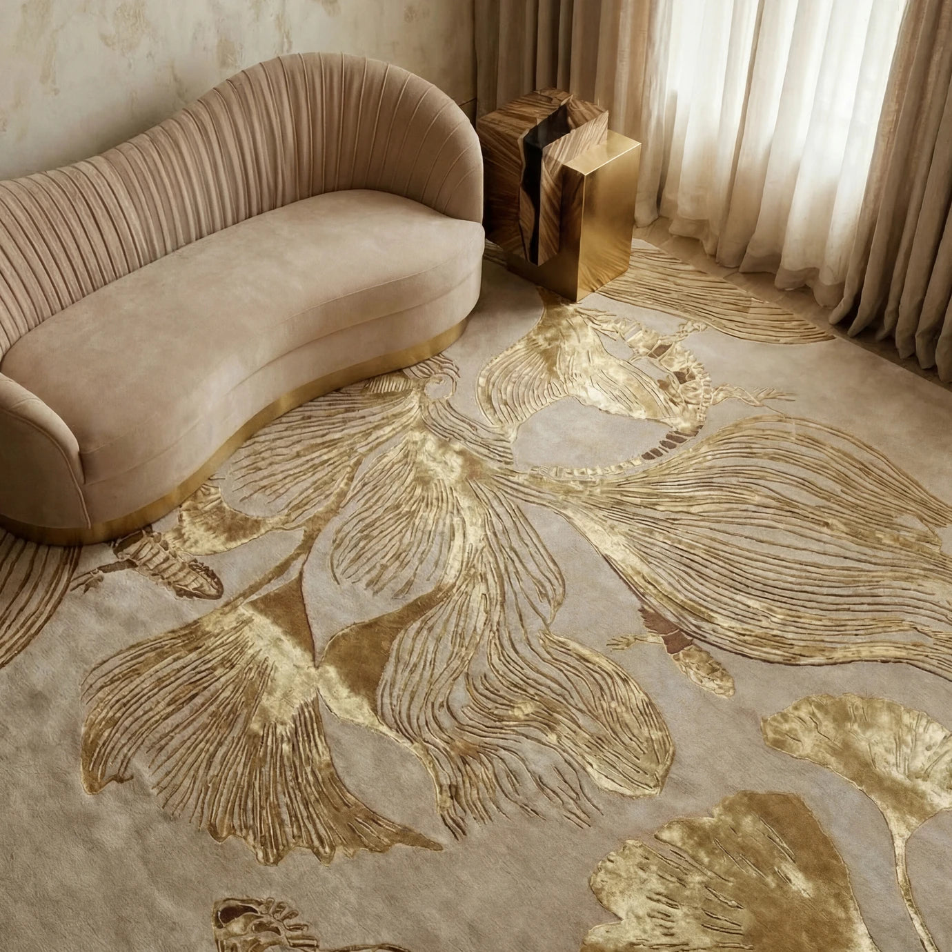 Flora Golden Rug